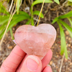 Red Quartz Hematoid / Astarte Crystal Palm Stone Heart - Ai Ne