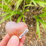 Red Quartz Hematoid / Astarte Crystal Palm Stone Heart - Ai Ne