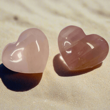 Rose Quartz "AAA" Crystal Heart Palm 5cm - Ai NeDefault Category
