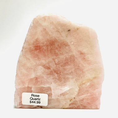 Rose Quartz Crystal Freeform Half Polished 392 grams - Ai Ne