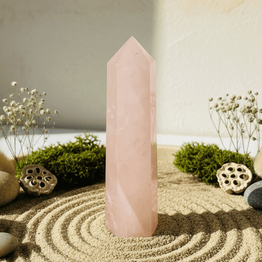 Rose Quartz Gemstone Crystal Tower 14cm | 319 grams - Ai NeDefault Category