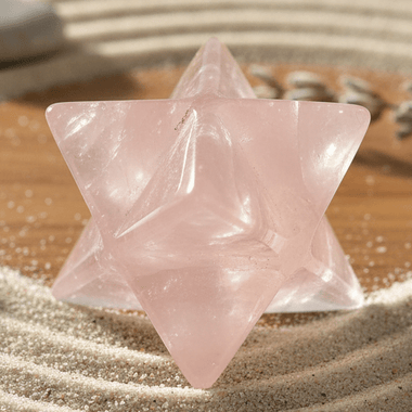 Rose Quartz Merkaba Star 3.5cm | 71 grams - Ai NeGifts & Crystals