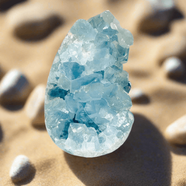Stunning Celestite Cluster Crystal 613 grams - Ai Ne