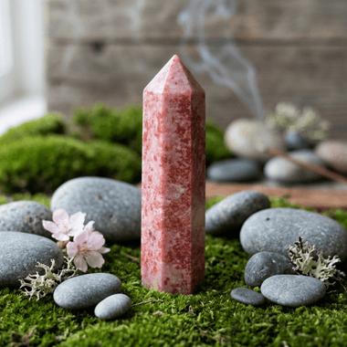Thulite Crystal Point 64 grams | 9cm - Ai NeGifts & Crystals