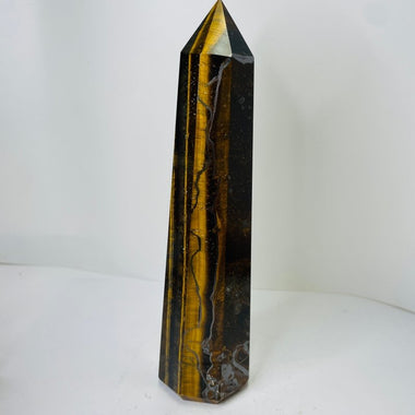 Tiger Eye Crystal Point / Tower 18.5 cm| Abundance and Protection - Ai Ne
