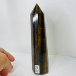 Tiger Eye Crystal Point / Tower 18.5 cm| Abundance and Protection - Ai Ne