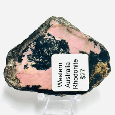 WA Rhodonite Slice 7.5cm | 89 grams - Ai Ne