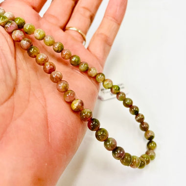 Watermelon Tourmaline Stone Crystal Double Bracelet / Necklace 6mm - Ai NeJewellery
