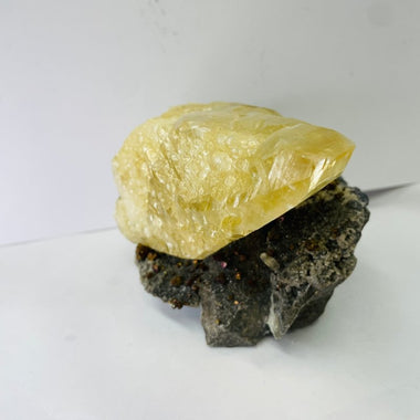 Yellow Calcite Crystal Specimen 15cm - Ai Ne