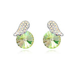 18kt White Gold plated Swarovski Crystal Stud Earrings Wings - Ai NeDefault Category