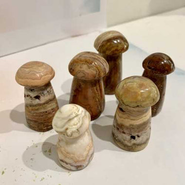 Handmade Carving Quartz Agate Mix Mushroom 55mm - Ai NeDefault Category