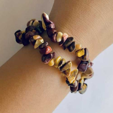 Genuine West Australia Mookaite Crystal Gemstone Chips Bracelet - Ai Ne