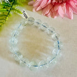 Blue Topaz Gemstone Crystals Elastic Bracelet 14mm - Ai NeJewellery