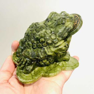 Handcarved Authentic Green Jade Frog with Coins | Embrace Prosperity and Abundance - Ai NeDefault Category