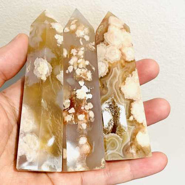 Cherry Blossom Crystal Points/Tower 8-10cm | Embrace Beauty and Blossoming Healing Energies - Ai NeDefault Category