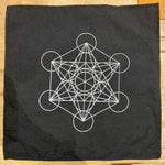 100% Cotton Gridding Cloth | Metatron Cube Sacred Geometry Pattern | Energy Grid Tool - Ai NeGifts & Crystals