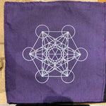 100% Cotton Gridding Cloth | Metatron Cube Sacred Geometry Pattern | Energy Grid Tool - Ai NeGifts & Crystals