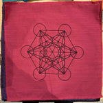 100% Cotton Gridding Cloth | Metatron Cube Sacred Geometry Pattern | Energy Grid Tool - Ai NeGifts & Crystals