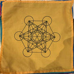 100% Cotton Gridding Cloth | Metatron Cube Sacred Geometry Pattern | Energy Grid Tool - Ai NeGifts & Crystals