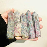 Authentic RUBY KYANITE FUCHSITE MIX Crystal Points/Tower 8-9cm | Embrace the Harmonious Blend of Healing Energies - Ai NeDefault Category