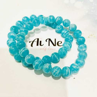 "A" Russian Amazonite / Swarovski Gemstone Bracelet size 10mm - Ai NeDefault Category