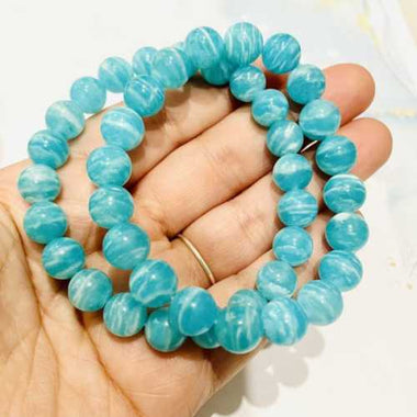 "A" Russian Amazonite / Swarovski Gemstone Bracelet size 10mm - Ai NeDefault Category