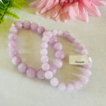 RARE! Authentic Madagascar Kunzite Gemstone Crystals Bracelet size 10mm - Ai NeJewellery