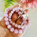 RARE! Authentic Madagascar Kunzite Gemstone Crystals Bracelet size 10mm - Ai NeJewellery