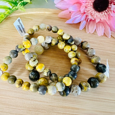 Bumblebee Jasper Crystal Gemstone Bracelets - 10mm | Energising and Vibrant Bracelets - Ai NeDefault Category