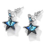 LIMITED! 925 Sterling silver Swarovski Crystal Earrings Double Stars - Ai NeDefault Category