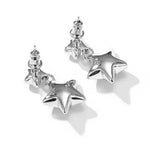 LIMITED! 925 Sterling silver Swarovski Crystal Earrings Double Stars - Ai NeDefault Category