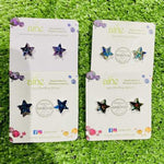 925 Sterling Silver Swarovski Crystal Stud Earrings Star 10mm - Ai NeDefault Category