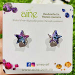 925 Sterling Silver Swarovski Crystal Stud Earrings Star 10mm - Ai NeDefault Category
