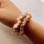 Genuine Pink OPAL Crystal Gemstone Chips Bracelet - Ai Ne