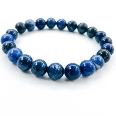 Sodalite Gemstone / Swarovski Crystals Bracelet size 8mm - Ai NeJewellery