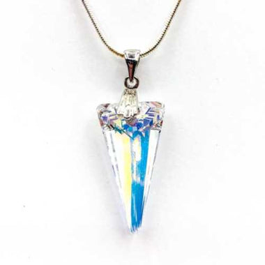 Sterling silver Swarovski Spike Pendant Crystal Clear AB - Ai NeDefault Category