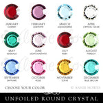 925 Silver Swarovski Crystal Stud Earrings Classic Round 6mm Birthstone - Ai NeDefault Category