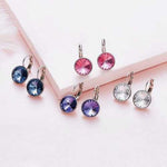 Swarovski Crystal Bella Earrings Rhodium Plating 12mm - Ai NeDefault Category