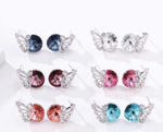 Swarovski Crystal Stud Earrings Butterfly Wing multi colour - Ai NeDefault Category