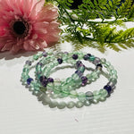 Swarovski Crystals / Rainbow Fluorite Gemstone Bracelet - Ai NeJewellery