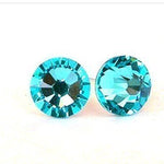 925 Silver Swarovski Crystal Stud Earrings Classic Round 6mm Birthstone - Ai NeDefault Category