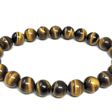 Tiger's Eye Round Gemstone Crystal Bracelet - Ai NeJewellery