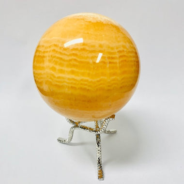 Yellow Calcite Crystals Sphere 6cm - Ai Ne