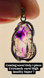 Very Rare!! Stunning Super 7 Pendant in 925 Silver 22mm x 12mm