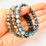 Certified! Black Devil Aquamarine Crystal Bracelet 8mm