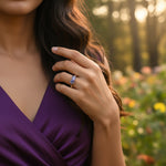 925 Sterling Silver Authentic Tanzanite Crystal Ring | Spiritual Awareness Intuition Transformation - Ai NeDefault Category