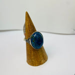 925 Sterling Silver Azurite Malachite Crystal Gemstone Ring Oval Shaped - Ai NeDefault Category