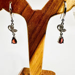 925 Sterling Silver Earrings Crystal Gemstone Red Garnet - Ai NeDefault Category
