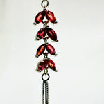 925 Sterling Silver Earrings Crystal Gemstone Red Sapphire - Ai NeDefault Category