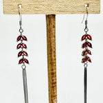925 Sterling Silver Earrings Crystal Gemstone Red Sapphire - Ai NeDefault Category